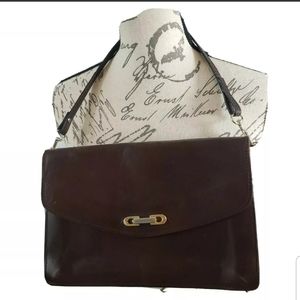 Atalla  Brown Genuine Leather Fashion Handbag Purse